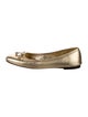 Jimmy Choo Leather Bow Accents Ballet Flats