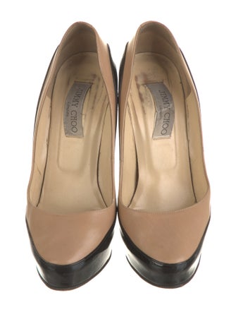 Jimmy Choo Patent Leather Colorblock Pattern Pumps