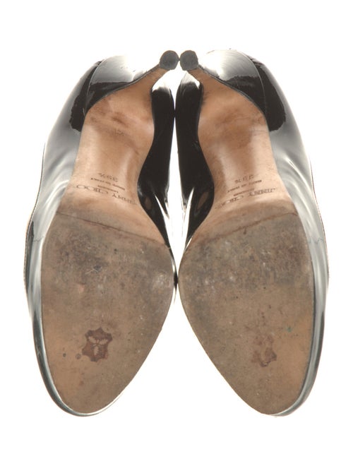 Jimmy Choo Patent Leather Colorblock Pattern Pumps