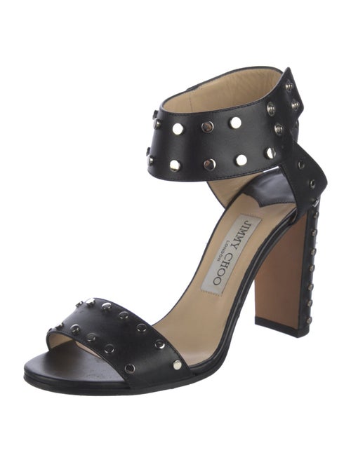 Jimmy Choo Leather Studded Accents Sandals