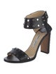 Jimmy Choo Leather Studded Accents Sandals