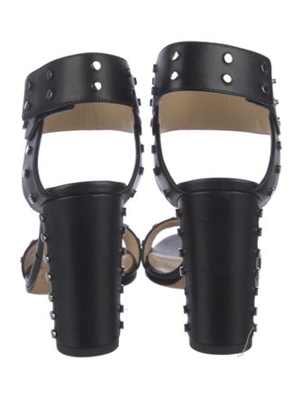 Jimmy Choo Leather Studded Accents Sandals