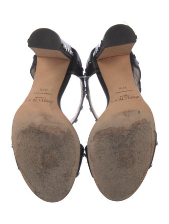 Jimmy Choo Leather Studded Accents Sandals