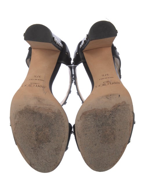 Jimmy Choo Leather Studded Accents Sandals