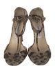 Jimmy Choo Suede Animal Print T-Strap Sandals