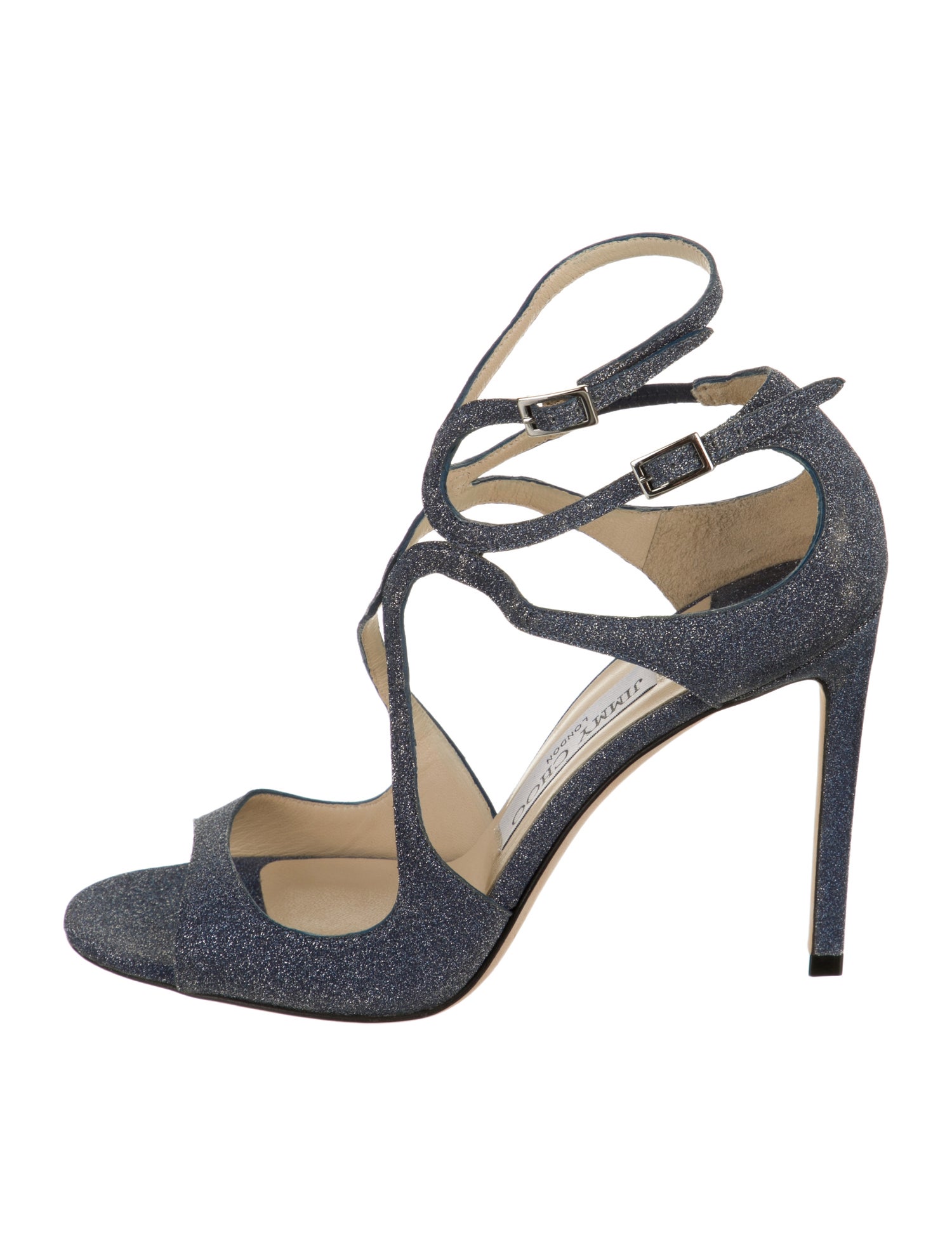 Jimmy Choo Lang Glitter Sandals