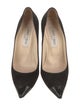 Jimmy Choo Suede Leather Trim Embellishment Pumps