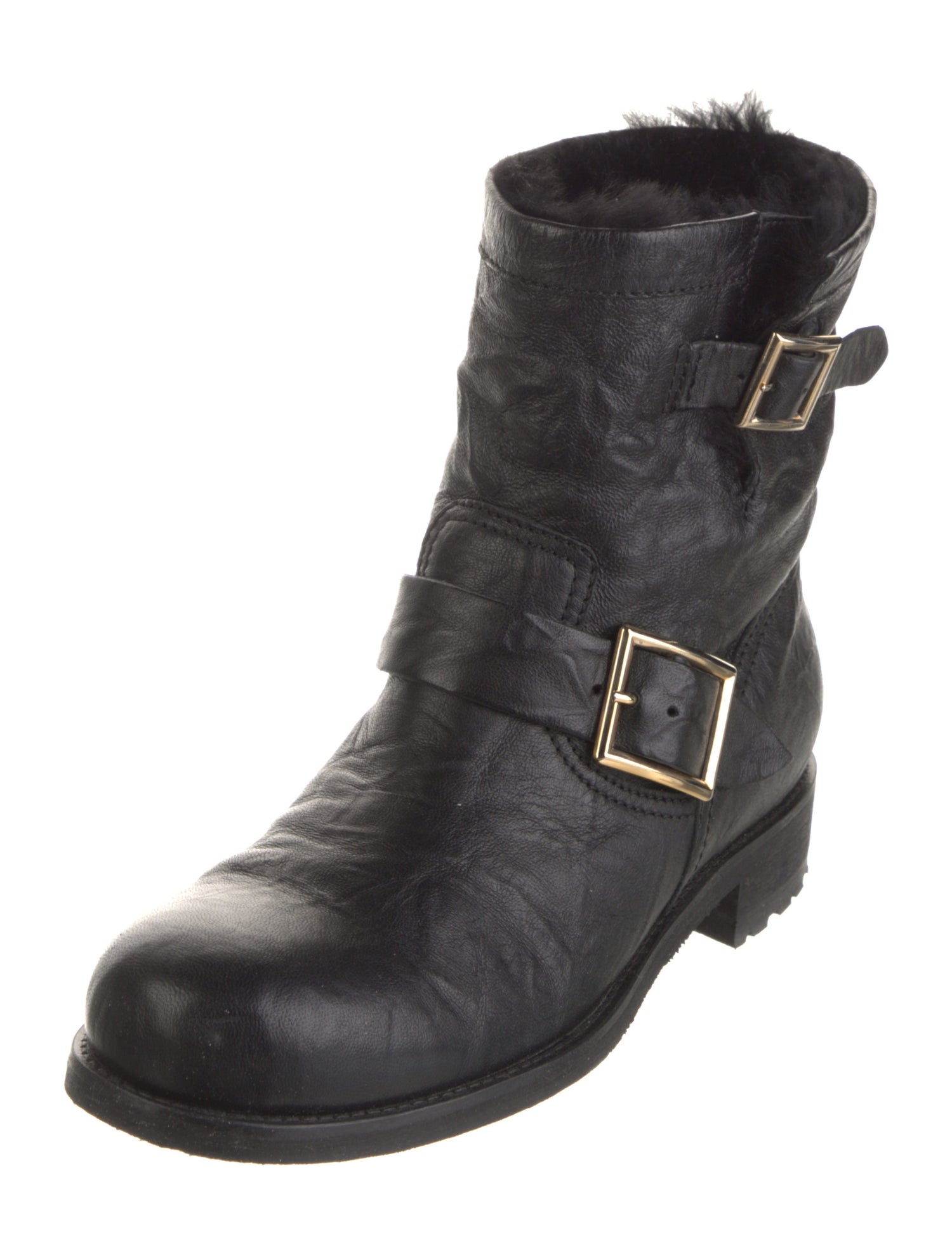 Jimmy Choo Leather Moto Boots