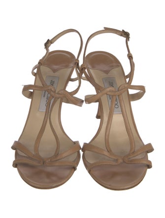 Jimmy Choo Leather T-Strap Sandals