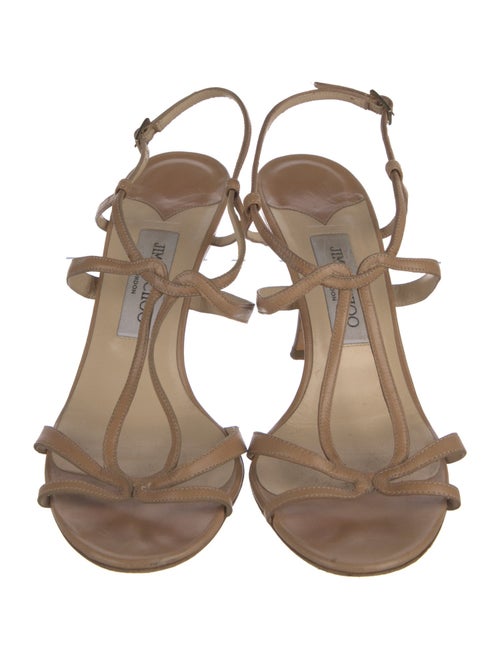 Jimmy Choo Leather T-Strap Sandals