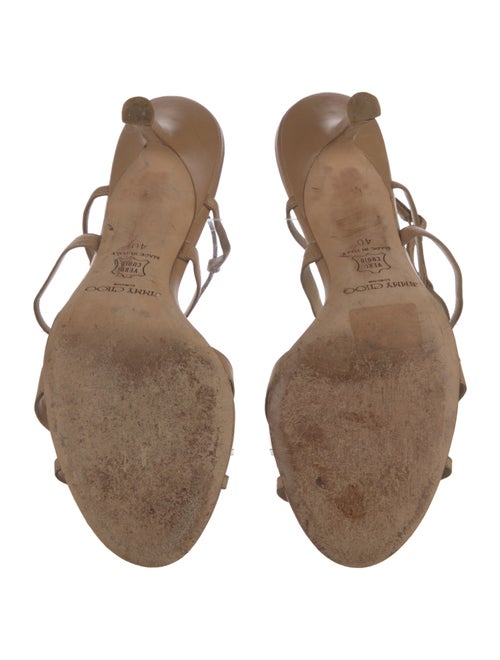 Jimmy Choo Leather T-Strap Sandals