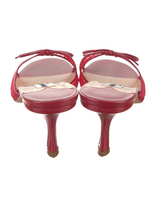 Jimmy Choo Leather Mesh Accents Slides