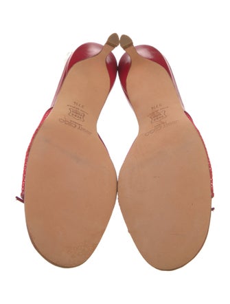 Jimmy Choo Leather Mesh Accents Slides