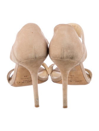 Jimmy Choo Suede Glitter Accents Sandals