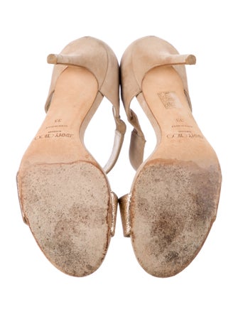 Jimmy Choo Suede Glitter Accents Sandals