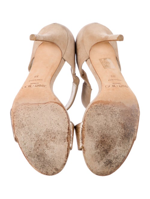 Jimmy Choo Suede Glitter Accents Sandals