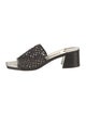 Jimmy Choo Leather Trim Embellishment Slides