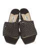 Jimmy Choo Leather Trim Embellishment Slides