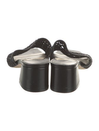 Jimmy Choo Leather Trim Embellishment Slides