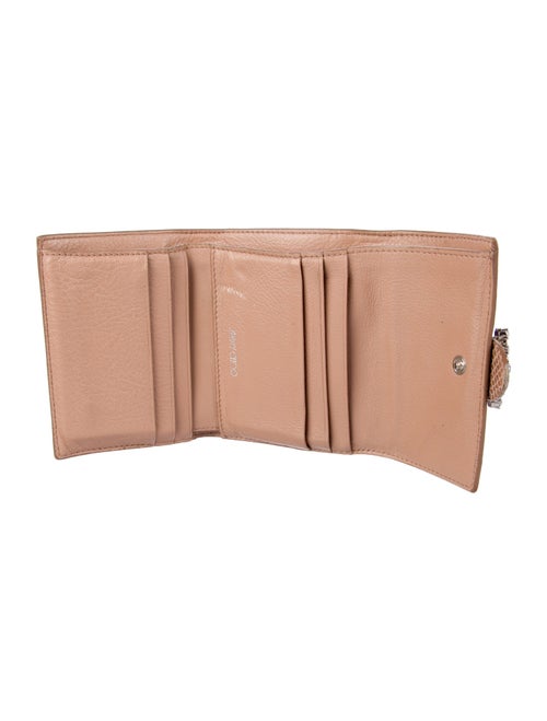 Jimmy Choo Leather Polka Dot Print Compact Wallet
