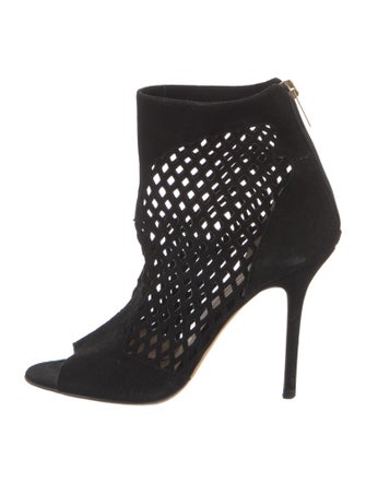 Jimmy Choo Suede Lasercut Accents Boots