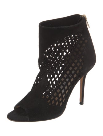 Jimmy Choo Suede Lasercut Accents Boots