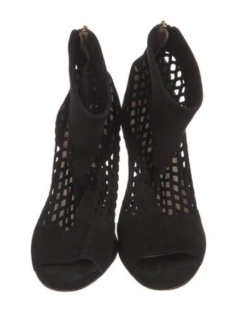 Jimmy Choo Suede Lasercut Accents Boots