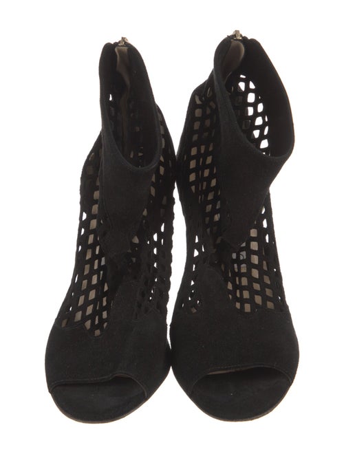 Jimmy Choo Suede Lasercut Accents Boots