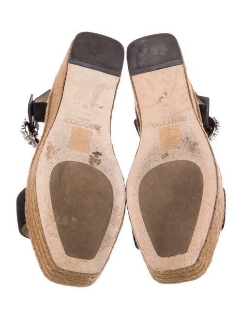 Jimmy Choo Suede Crystal Embellishments Espadrilles