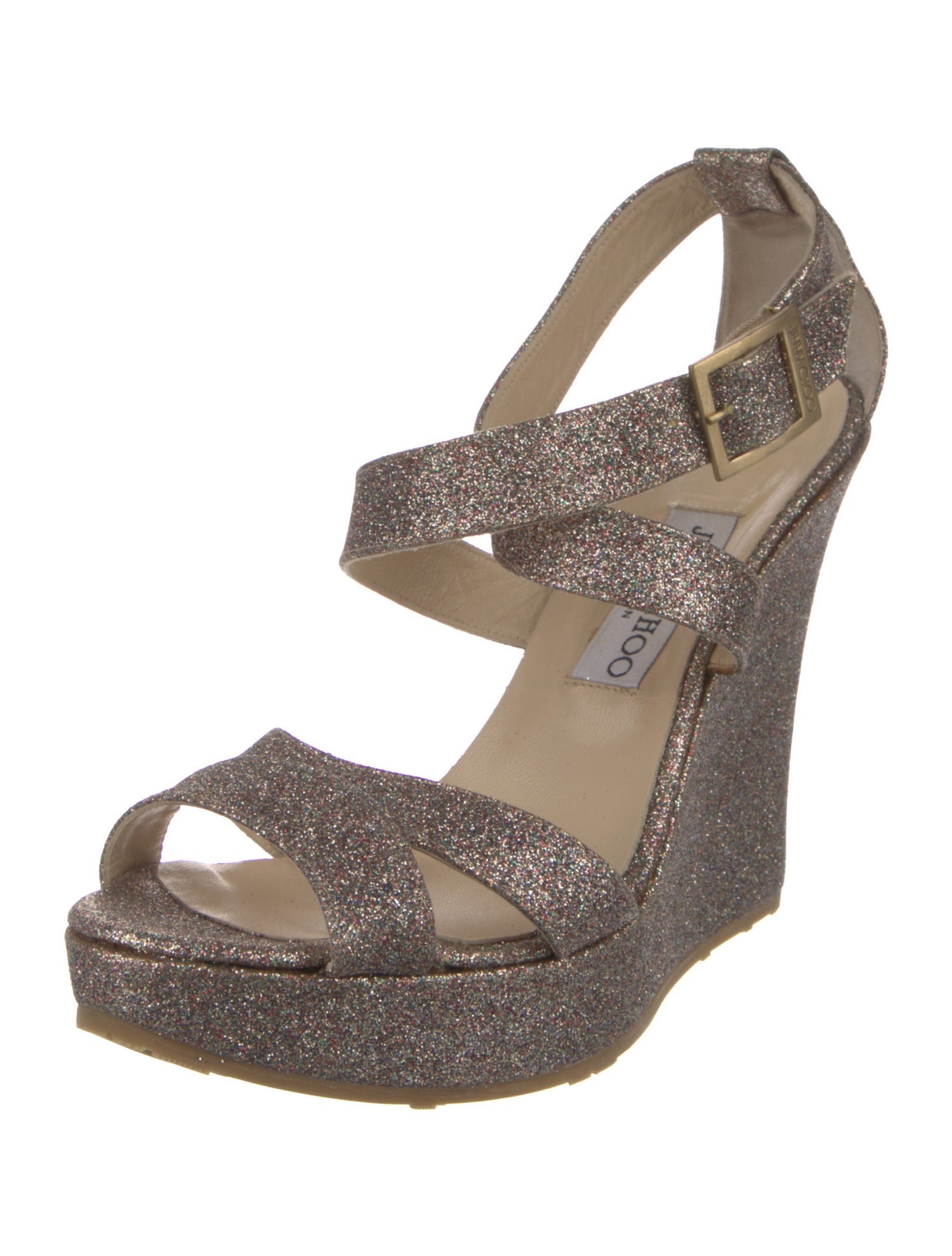 Jimmy Choo Glitter Glitter Accents Espadrilles