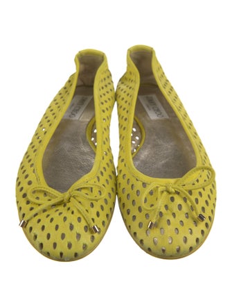 Jimmy Choo Signature Logo Leather Flats