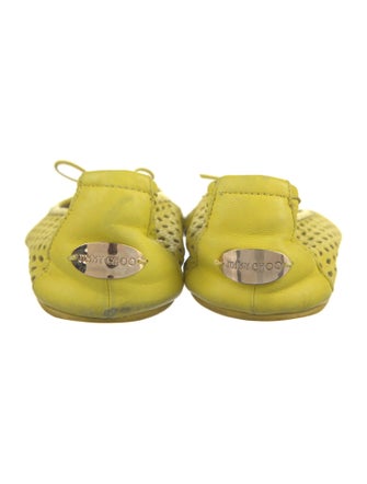 Jimmy Choo Signature Logo Leather Flats