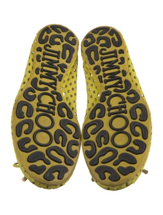 Jimmy Choo Signature Logo Leather Flats