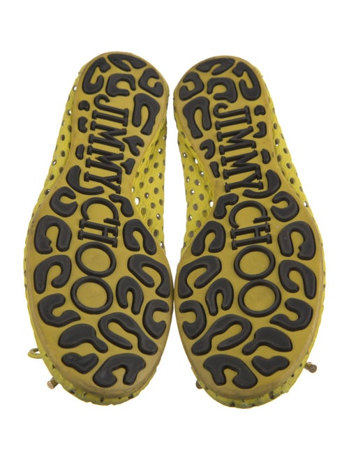 Jimmy Choo Signature Logo Leather Flats