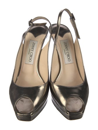 Jimmy Choo Leather Slingback Pumps