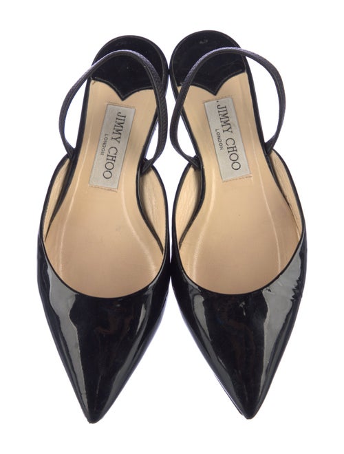 Jimmy Choo Patent Leather Slingback Flats
