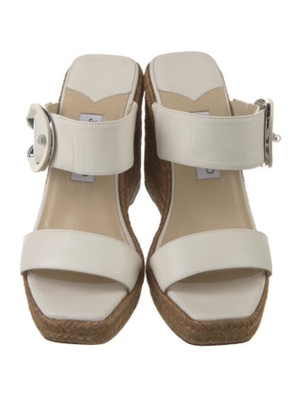 Jimmy Choo Jute Studded Accents Espadrilles