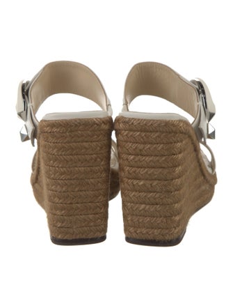 Jimmy Choo Jute Studded Accents Espadrilles
