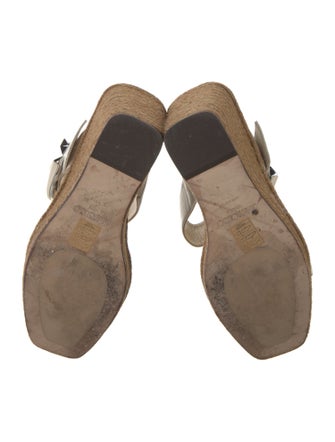 Jimmy Choo Jute Studded Accents Espadrilles