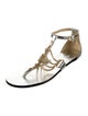 Jimmy Choo Wallace Leather T-Strap Sandals