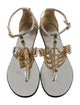 Jimmy Choo Wallace Leather T-Strap Sandals