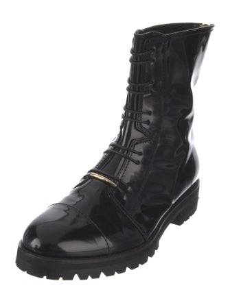 Jimmy Choo Patent Leather Combat Boots