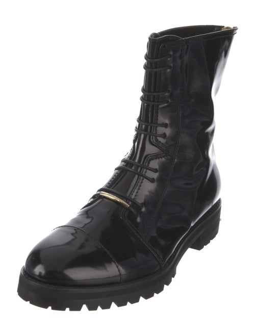 Jimmy Choo Patent Leather Combat Boots