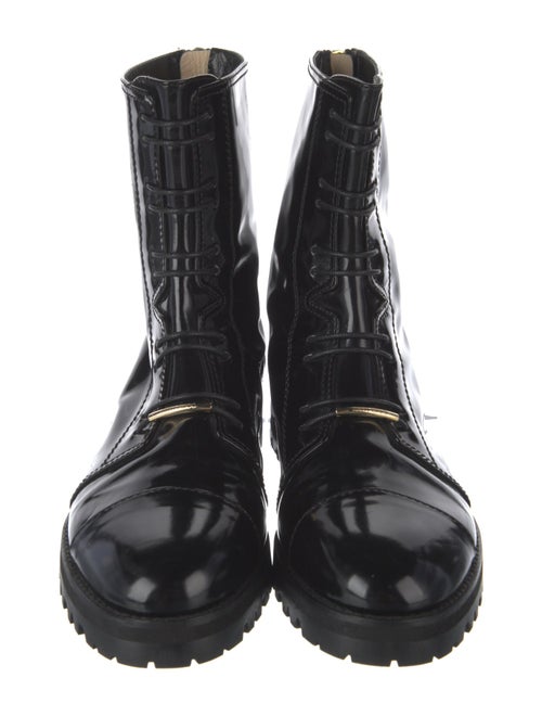 Jimmy Choo Patent Leather Combat Boots