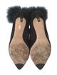 Jimmy Choo Suede Fur Trim Mules