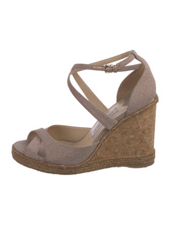 Jimmy Choo Glitter Glitter Accents Espadrilles