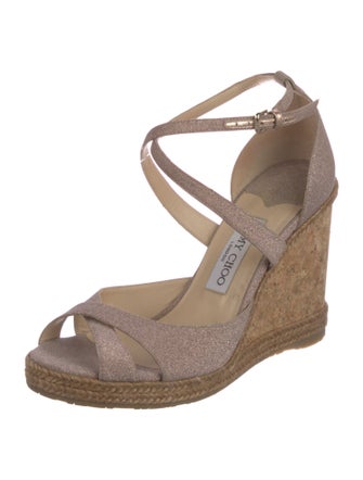 Jimmy Choo Glitter Glitter Accents Espadrilles