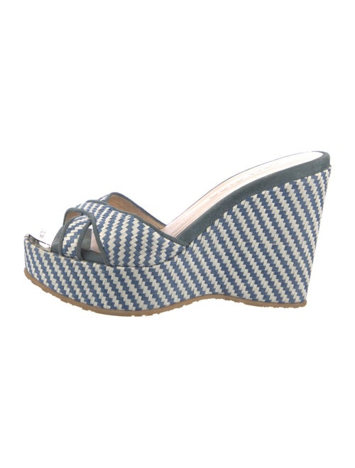 Jimmy Choo Straw Printed Slides