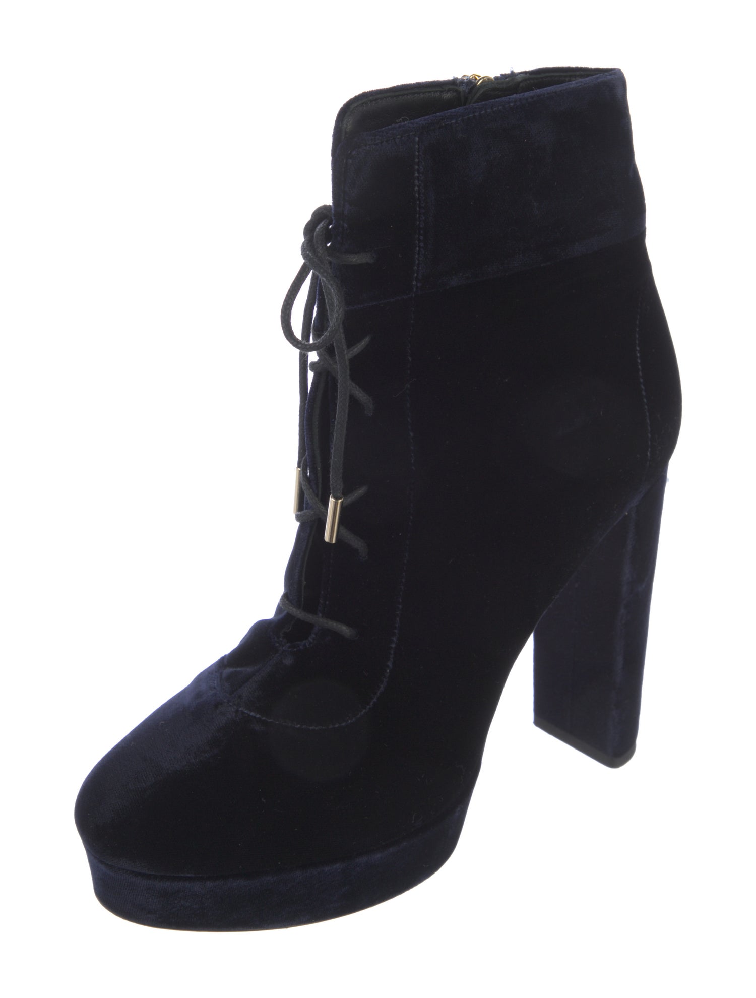 Jimmy Choo Velvet Lace-Up Boots