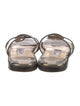 Jimmy Choo Embossed Leather Animal Print Slides